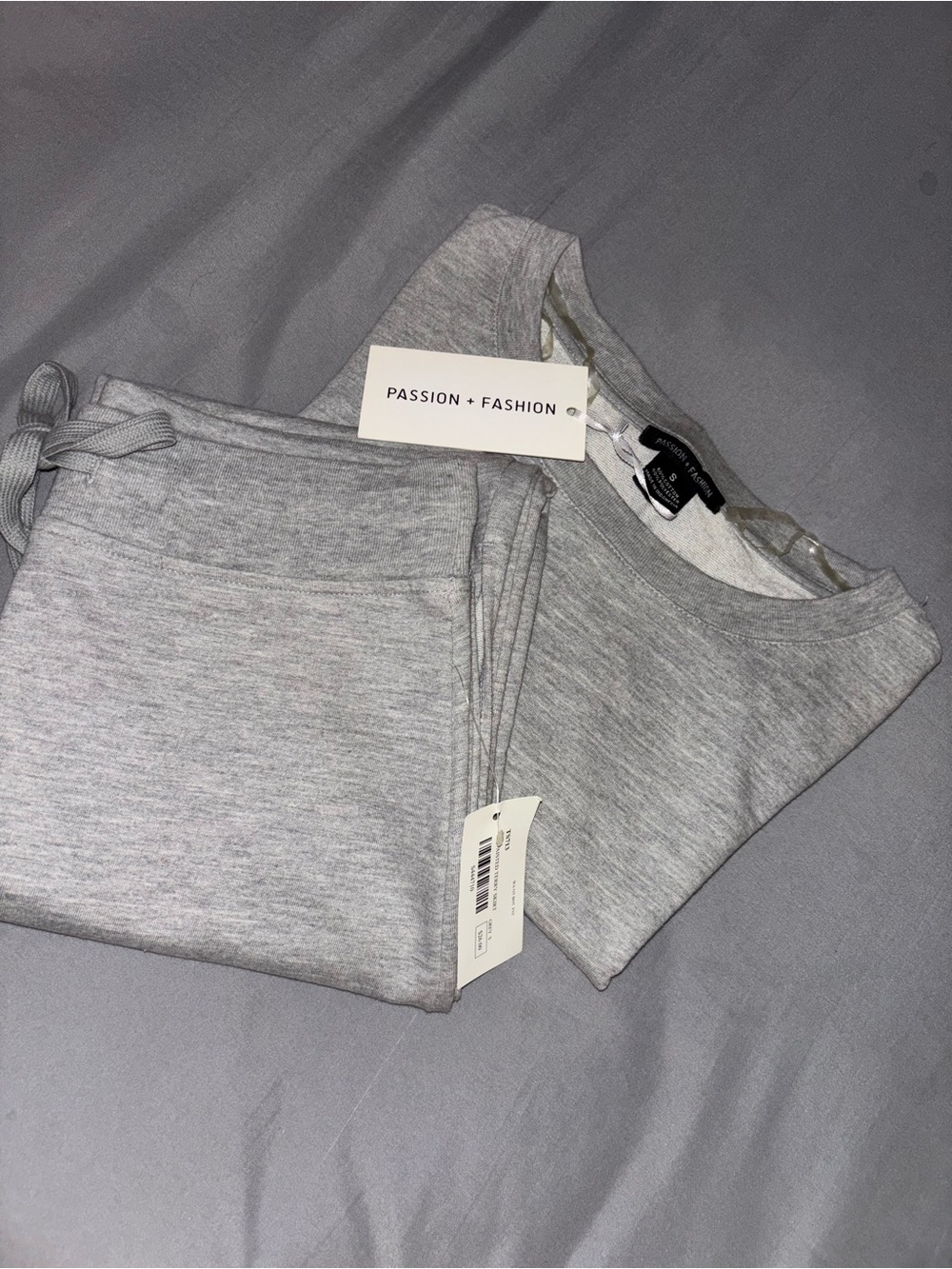 Women's Heather Gray Jogger Skirt Set